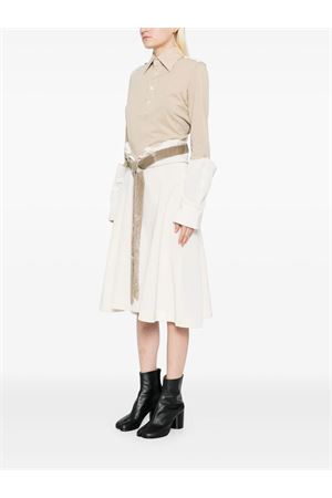 Beige belted patch work dress MAISON MARGIELA | S51DD0030MTN055107